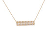 Diamond Bar Pendant Cable Chain Necklace 14K Yellow Gold 0.75 Carats-Pendants-ASSAY