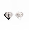 Diamond Shaped 2 CTTW Diamond Stud in 18K White Gold Earrings