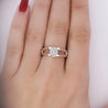 EGL Certified 1.03 Carat Round Cut Diamond Platinum Split-Shank Solitaire Ring