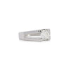 EGL Certified 1.03 Carat Round Cut Diamond Platinum Split-Shank Solitaire Ring