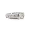 EGL Certified 1.65 Carat Round & Princess Diamond Platinum Channel Set Ring