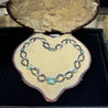 Edwardian Era Platinum, Silver, Emerald, Diamond, and Pearl Necklace