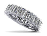 Emerald Cut Classic Diamond Eternity Ring White Gold 14K