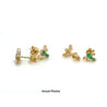 Emerald Butterfly Stud Earrings in 14K Gold-Earrings-ASSAY