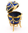 Fabergé Egg Victor Mayer 80/100 Blue Enamel with Original Box & Certified