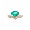 Fancy Shape Natural Colombian Emerald in 18k Rose Gold