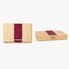 French Art Deco 20 Carat Gold Burma Ruby & Diamond Invisible Set 18K Gold Hinged Box
