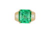 GIA 8.64 Ct Colombian Emerald & Diamond Men's Ring 18K Gold