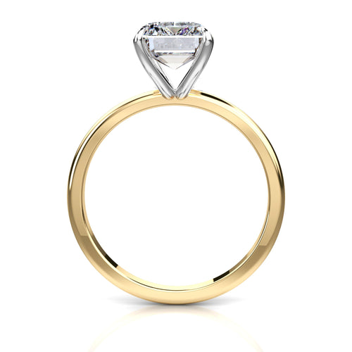 VS1 Lab Grown Diamond Two Tone Solitaire Engagement Ring