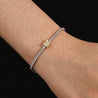 GIA Cert. 2.65 Carat Yellow Diamond Center 18K Tennis Bracelet