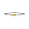 GIA Cert. 2.65 Carat Yellow Diamond Center 18K Tennis Bracelet