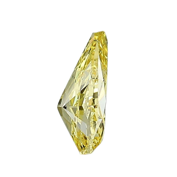 GIA Certified 0.81 Carat Fancy Vivid Yellow Pear Cut Loose Natural Diamond