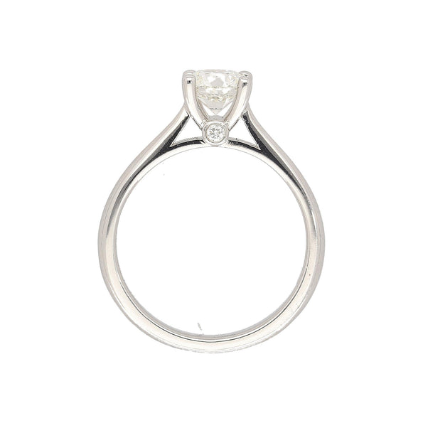 Bague de fiançailles en diamant taille ronde 0.81 carat certifiée GIA G/VS2