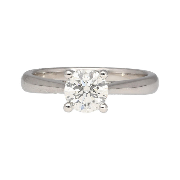 Bague de fiançailles en diamant taille ronde 0,81 carat G/VS2 certifiée GIA