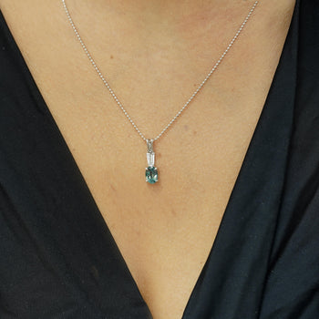 GIA Certified 0.86 Carat Brazilian Alexandrite & Diamond Platinum Drop Necklace – Assay Jewelers
