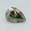 GIA Certified 1 Carat Pear Chameleon Diamond Fancy Green SI1 Natural Loose Stone