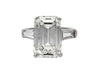 GIA Certified 10.03 Carat Emerald Cut J/VS1 Diamond Platinum Three Stone Ring