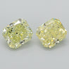 GIA Certified 10.52 Carat Fancy Light Yellow Diamond 18K Gold Bezel Stud Earring
