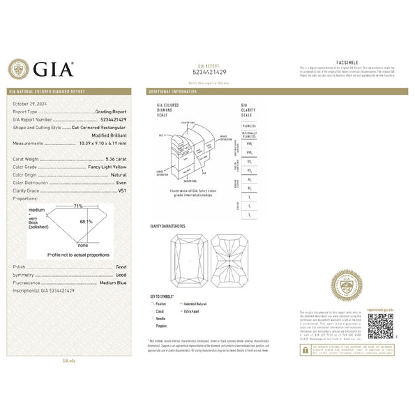 GIA Certified 10.52 Carat Fancy Light Yellow Radiant Cut Diamond Pair Loose