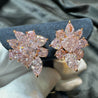 GIA Certified 10.78 Carat Heart Cut Pink Diamond Cluster Stud Earrings in 18k-Earrings-ASSAY