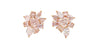 GIA Certified 10.78 Carat Heart Cut Pink Diamond Cluster Stud Earrings in 18k