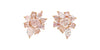 GIA Certified 10.78 Carat Heart Cut Pink Diamond Cluster Stud Earrings in 18k