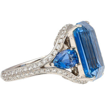 GIA Certified 16.7 Carat TW Lab Grown Spinel and Diamond Multi Gem Set Cocktail Ring – Assay Jewelers