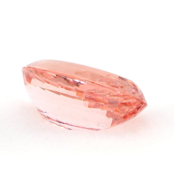 GIA Certified 176 Carat Oval Morganite East West Bezel Pendant Necklace