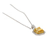 GIA Certfified 1.05 Carat Fancy Yellow Diamond Pendant Necklace