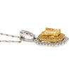 GIA Certfified 1.05 Carat Fancy Yellow Diamond Pendant Necklace