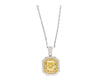 GIA Certfified 1.05 Carat Fancy Yellow Diamond Pendant Necklace