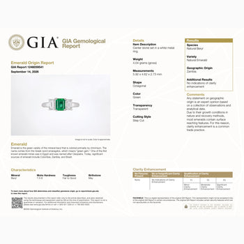 GIA Certified 1.07 Carat Square-Cut Emerald & Diamond 3 Stone Platinum Ring – Assay Jewelers