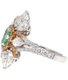 GIA Certified 1.39 Carat Radiant Cut Fancy Intense Yellowish Green Diamond Ring