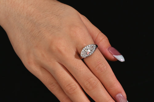 VS2 Diamond Horizontal Set Mens Pinky Ring