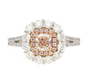 GIA Certified 1.51 CTTW Fancy Light Brown Pink Internally Flawless Diamond Ring