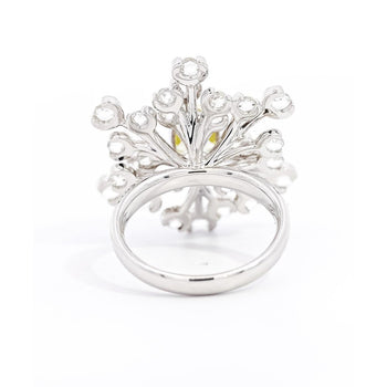 GIA Certified 1.52 Carat Fancy Greenish Yellow Diamond Briolette Snowflake Ring – Assay Jewelers