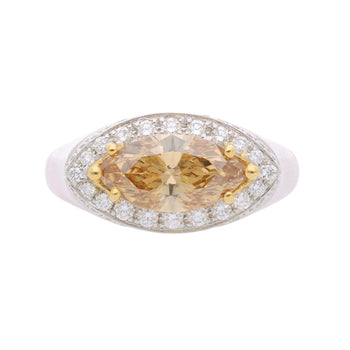 GIA Certified 1.58 Carat Fancy Deep Brownish Orangy Yellow Marquise Diamond Ring – Assay Jewelers