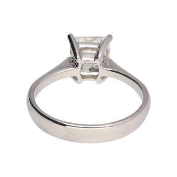 GIA Certified 1.64 Carat Princess Cut Diamond In Tiffany Setting 18K White Gold Ring – Assay Jewelers