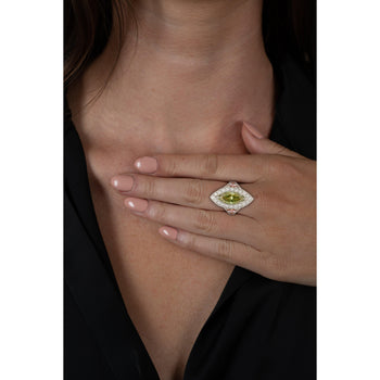 GIA Certified 1.92 carat Brownish Greenish Yellow Marquise Cut Diamond Ring – Assay Jewelers