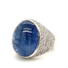 26 Carat Cabochon-Cut Blue Sapphire Cocktail Ring-ASSAY-ASSAY