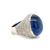 26 Carat Cabochon-Cut Blue Sapphire Cocktail Ring-ASSAY-ASSAY