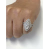 GIA Certified 2.38 Carat Marquis-Cut, H Color, Si1 Clarity Diamond set in 18k white gold and diamond halo ring - ASSAY