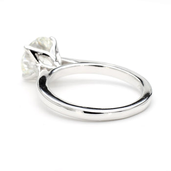 GIA Certified 2.56 Carat Round Cut Diamond Cathedral Solitaire Ring – Assay Jewelers