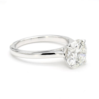 GIA Certified 2.56 Carat Round Cut Diamond Cathedral Solitaire Ring – Assay Jewelers