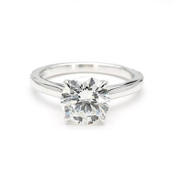 GIA Certified 2.56 Carat Round Cut Diamond Cathedral Solitaire Ring – Assay Jewelers