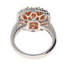 GIA Certified 2.69 Carat Fancy Orangey Pink Diamond and Diamond Halo Ring