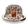 GIA Certified 2.69 Carat Fancy Orangey Pink Diamond and Diamond Halo Ring