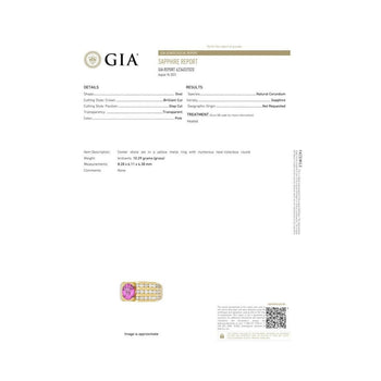 GIA Certified 2.77 Carat Oval Cut Pink Sapphire Square Shape Ring in Half Bezel and Channel Setting – Assay Jewelers