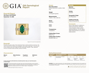 GIA Certified 3 Carat Marquise Cut Natural Emerald and Diamond 18K Gold Ring – Assay Jewelers