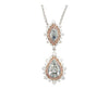 GIA Certified 3 Carat Marquise & Pear Fancy Gray Diamond Drop Pendant Necklace